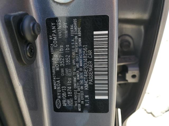 KMHCT4AE3DU482561 - 2013 HYUNDAI ACCENT GLS SILVER photo 12