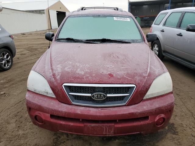 KNDJC733045191065 - 2004 KIA SORENTO EX RED photo 5