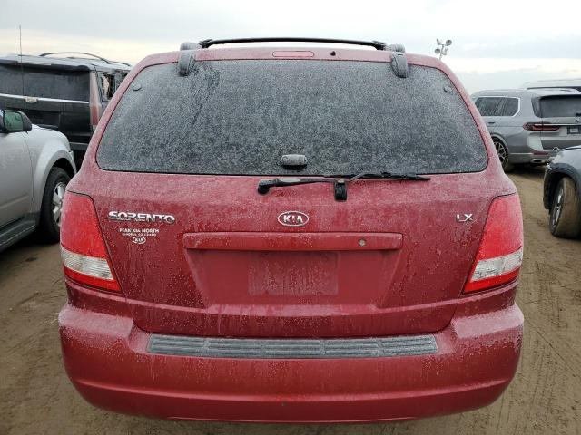 KNDJC733045191065 - 2004 KIA SORENTO EX RED photo 6