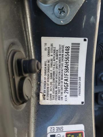 2HGFA1F58AH565448 - 2010 HONDA CIVIC LX CHARCOAL photo 12