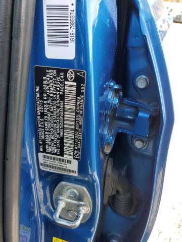 VNKKTUD33FA039655 - 2015 TOYOTA YARIS BLUE photo 12