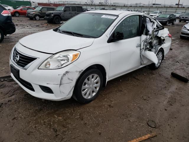 3N1CN7AP8EK454003 - 2014 NISSAN VERSA S WHITE photo 1