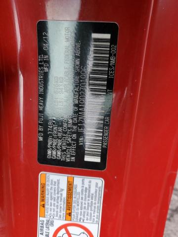 JF1ZNAA19D2701996 - 2013 TOYOTA SCION FR-S წითელი ფოტო 12