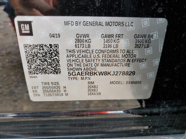 5GAERBKW8KJ278829 - 2019 BUICK ENCLAVE ESSENCE 黑色 照片 13