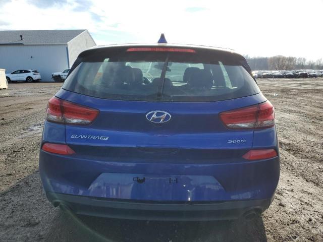 KMHH55LC8JU080063 - 2018 HYUNDAI ELANTRA GT SPORT BLUE photo 6