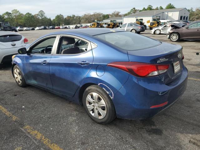 5NPDH4AE4GH691154 - 2016 HYUNDAI ELANTRA SE BLUE photo 2