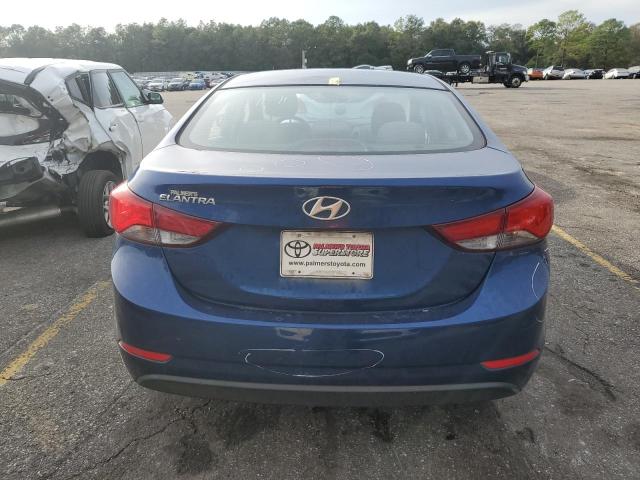 5NPDH4AE4GH691154 - 2016 HYUNDAI ELANTRA SE BLUE photo 6