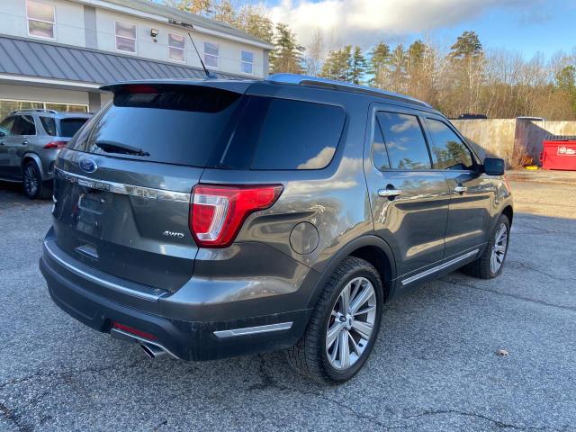 1FM5K8F83JGB33318 - 2018 FORD EXPLORER LIMITED GRAY photo 4