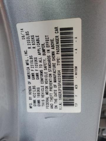 1HGCR2F55FA003854 - 2015 HONDA ACCORD SPORT SILVER photo 12
