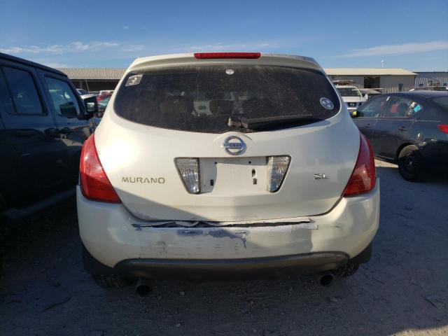 JN8AZ08T74W227752 - 2004 NISSAN MURANO SL WHITE photo 6