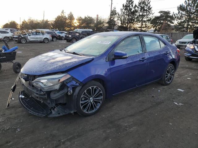 2T1BURHE4EC040631 - 2014 TOYOTA COROLLA L BLUE photo 1