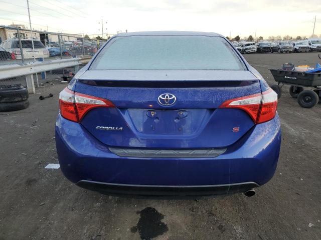 2T1BURHE4EC040631 - 2014 TOYOTA COROLLA L BLUE photo 6