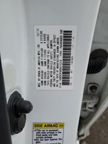 1HGCR3F88DA015218 - 2013 HONDA ACCORD EXL WHITE photo 12