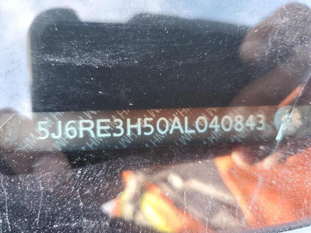 5J6RE3H50AL040843 - 2010 HONDA CR-V EX BLACK photo 13