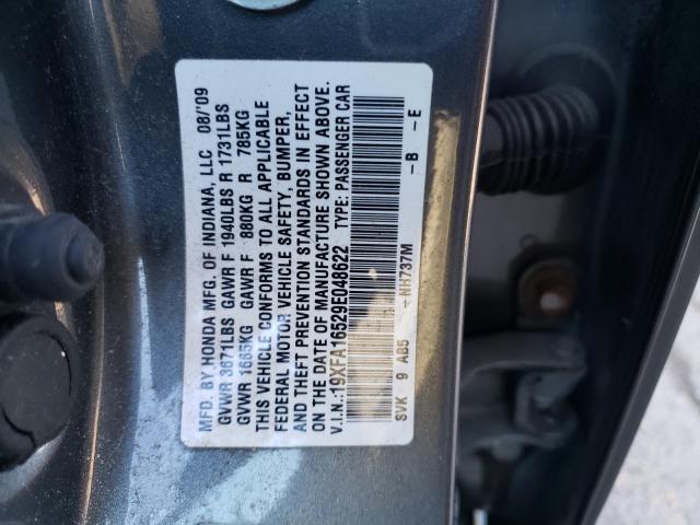 19XFA16529E048622 - 2009 HONDA CIVIC LX GRAY photo 13