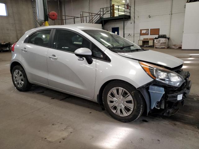 KNADM5A37F6500669 - 2015 KIA RIO LX SILVER photo 4