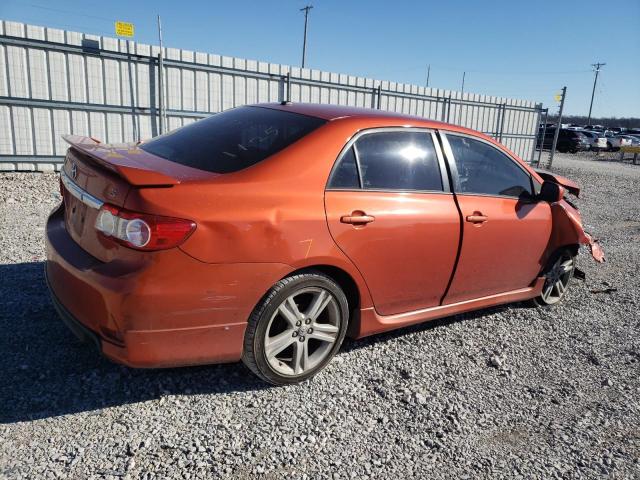 2T1BU4EE0DC074667 - 2013 TOYOTA COROLLA BASE ORANGE photo 3