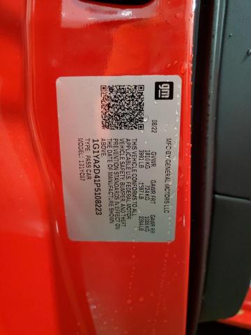 1G1YA2D41P5108223 - 2023 CHEVROLET CORVETTE STINGRAY 1LT RED photo 12