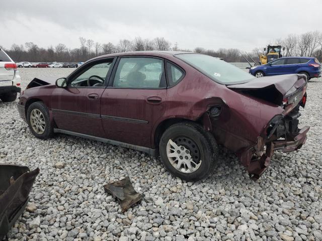 2G1WF52E549322104 - 2004 CHEVROLET IMPALA MAROON photo 2