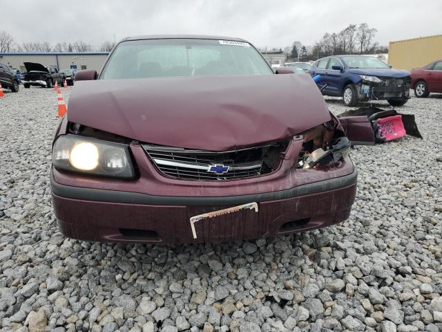 2G1WF52E549322104 - 2004 CHEVROLET IMPALA MAROON photo 5