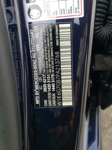 W1K6G7GB7PA213768 - 2023 MERCEDES-BENZ S 580 4MATIC BLUE photo 12