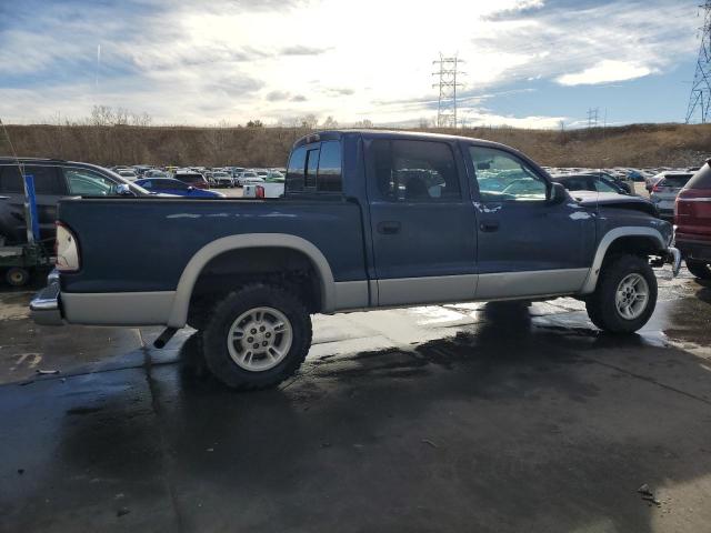 1B7GG2AN1YS667952 - 2000 DODGE DAKOTA QUAD BLUE photo 3