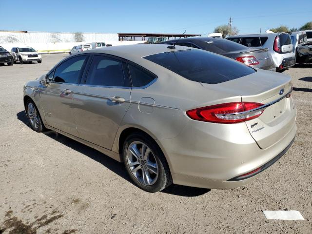 3FA6P0LU4JR221077 - 2018 FORD FUSION SE HYBRID GOLD photo 2