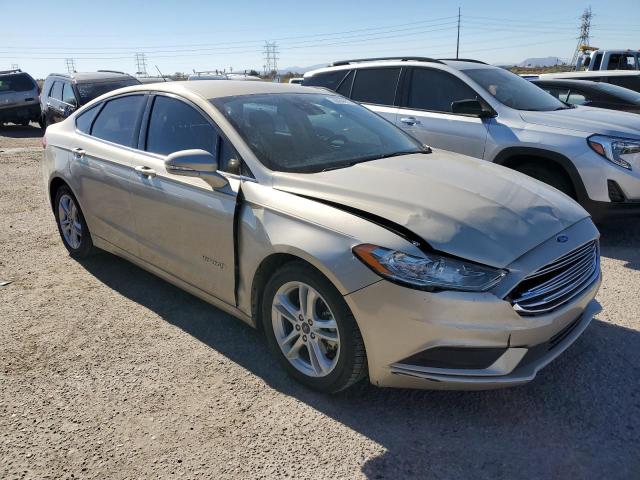 3FA6P0LU4JR221077 - 2018 FORD FUSION SE HYBRID GOLD photo 4