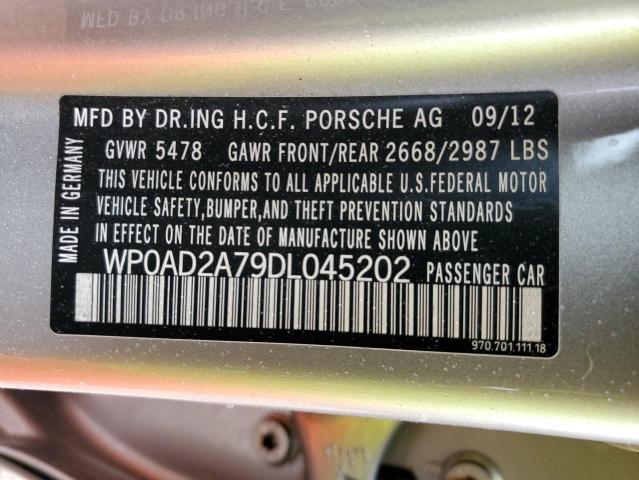 WP0AD2A79DL045202 - 2013 PORSCHE PANAMERA S HYBRID SILVER photo 12