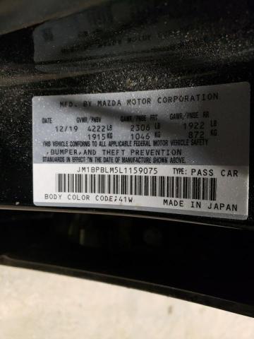 JM1BPBLM5L1159075 - 2020 MAZDA 3 BLACK photo 12