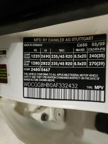 WDCGG8HB0AF332432 - 2010 MERCEDES-BENZ GLK 350 4MATIC WHITE photo 13