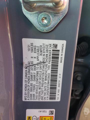 2HGFE2F53NH538433 - 2022 HONDA CIVIC SPORT 灰色 照片 13