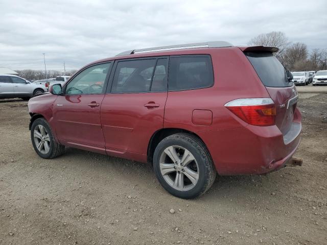 JTEES43A582092259 - 2008 TOYOTA HIGHLANDER SPORT BURGUNDY photo 2