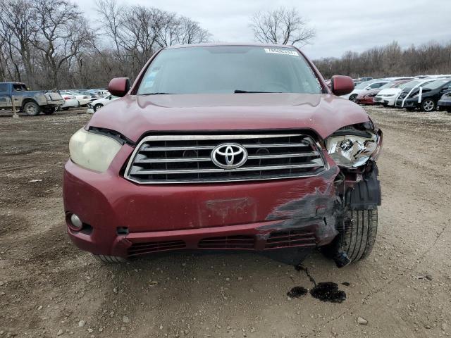 JTEES43A582092259 - 2008 TOYOTA HIGHLANDER SPORT BURGUNDY photo 5