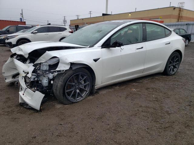 5YJ3E1EB7NF128730 - 2022 TESLA MODEL 3 WHITE photo 1