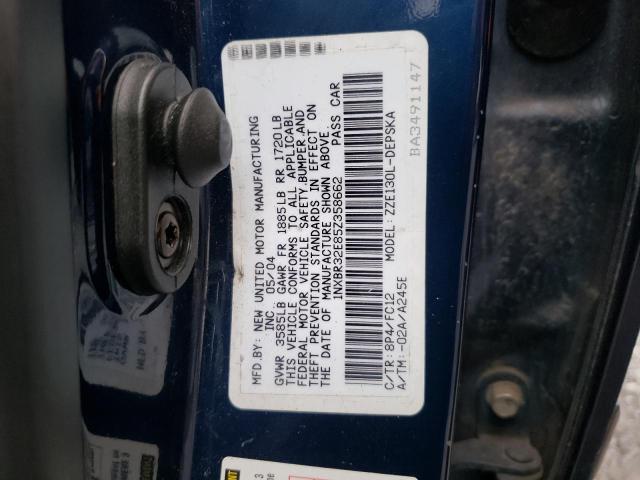 1NXBR32E85Z358662 - 2005 TOYOTA COROLLA CE BLUE photo 12