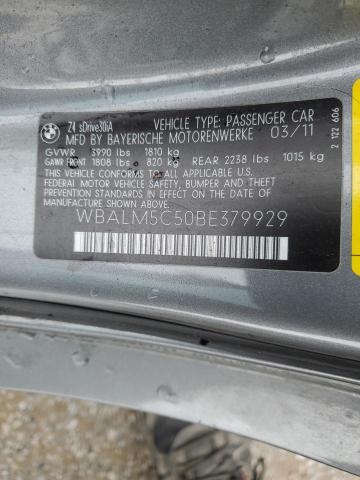 WBALM5C50BE379929 - 2011 BMW Z4 SDRIVE30I Արծաթագույն լուսանկար 12