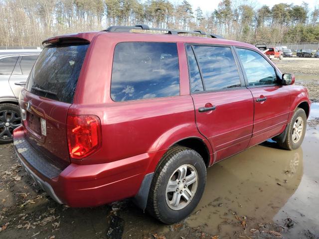 2HKYF18433H562285 - 2003 HONDA PILOT EX RED photo 3