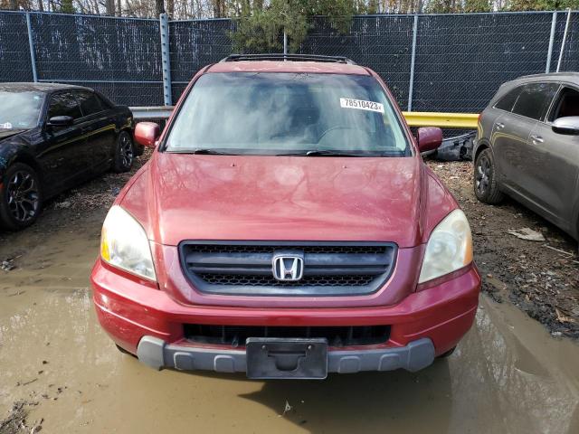 2HKYF18433H562285 - 2003 HONDA PILOT EX RED photo 5