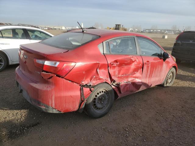 KNADN4A38E6347189 - 2014 KIA RIO EX RED photo 3