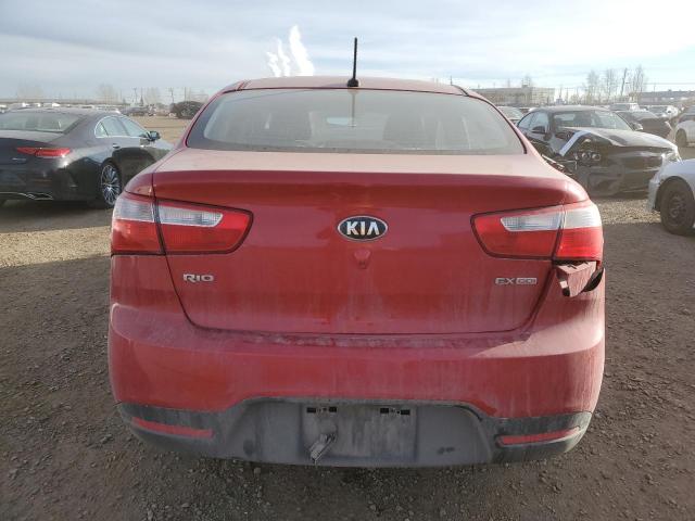 KNADN4A38E6347189 - 2014 KIA RIO EX RED photo 6