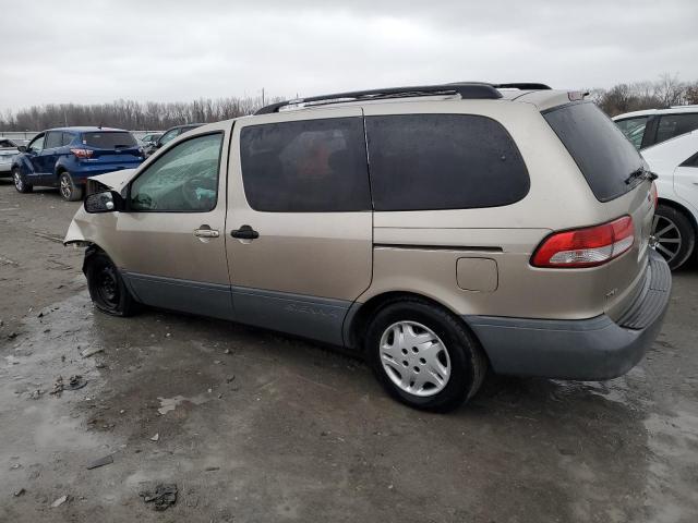 4T3ZF19C92U499419 - 2002 TOYOTA SIENNA CE TAN photo 2