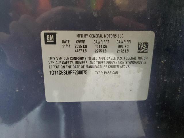 1G11C5SL8FF230075 - 2015 CHEVROLET MALIBU 1LT Көк фото 12