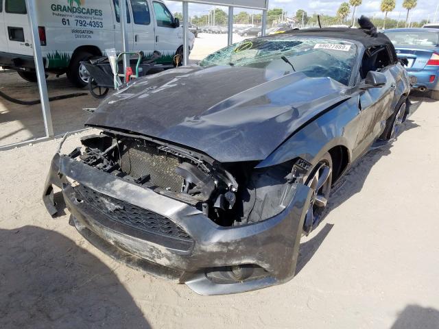 1FATP8EM5F5325151 - 2015 FORD MUSTANG GRAY photo 2