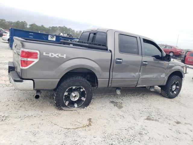 1FTFW1ET2BFA65076 - 2011 FORD F150 SUPERCREW GRAY photo 3