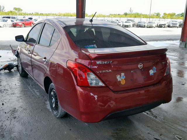 3N1CN7AP7HK426097 - 2017 NISSAN VERSA S RED photo 3