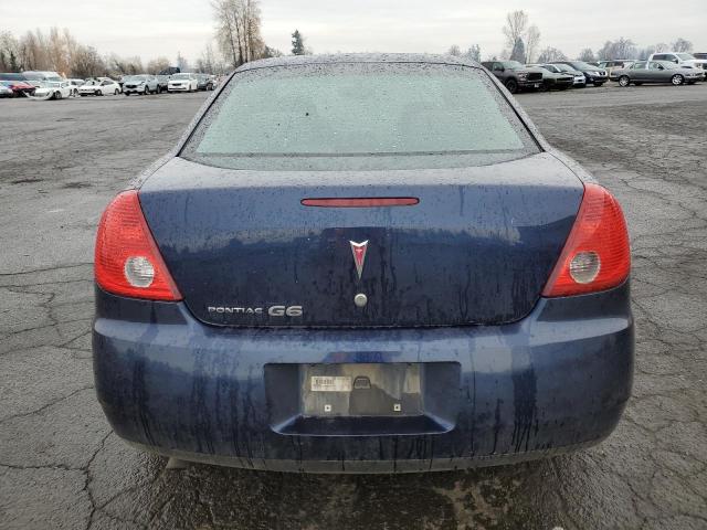 1G2ZG57B384233810 - 2008 PONTIAC G6 BASE BLUE photo 6