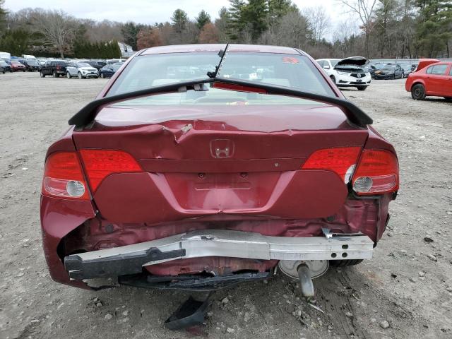 2HGFA15807H501490 - 2007 HONDA CIVIC EX RED photo 6