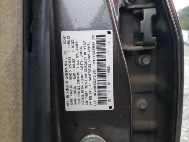 1HGCM56837A131263 - 2007 HONDA ACCORD EX GRAY photo 12