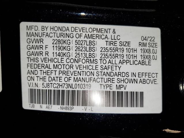 5J8TC2H73NL010319 - 2022 ACURA RDX ADVANCE Qara foto 13